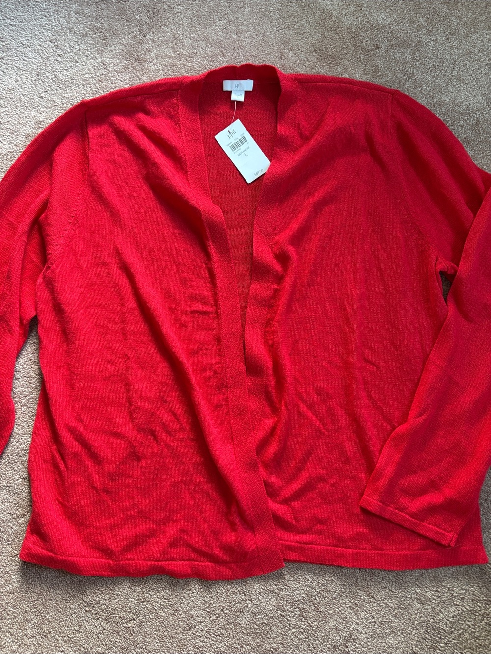 J Jill Women’s Open-Front Cardigan Sweater large NWT